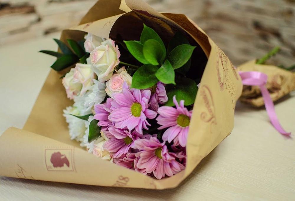 Букет цветов из: Розы и Хризантемы в Щекино