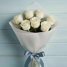 Букет 7 Белых роз Эдлесс Лав в Щекино