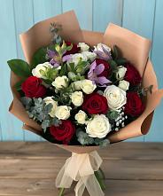 Букет цветов из:  Розы и Альстромерии в Щекино