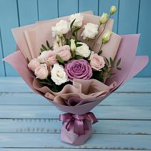 Букет цветов из:  Розы и Лизиантусы в Щекино