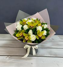 Букет цветов из:  Орхидеи и Розы #REPLACE_PRED# Щекино