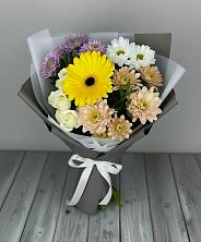 Букет цветов из:  Розы, Герберы и Хризантемы в Щекино