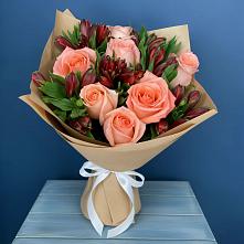 Букет цветов из:  Розы и Альстромерии в Щекино