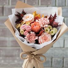 Букет цветов из:  Гвоздики, Хризантемы и Розы в Щекино