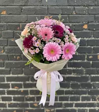 Букет цветов из:  Герберы и Хризантемы в Щекино