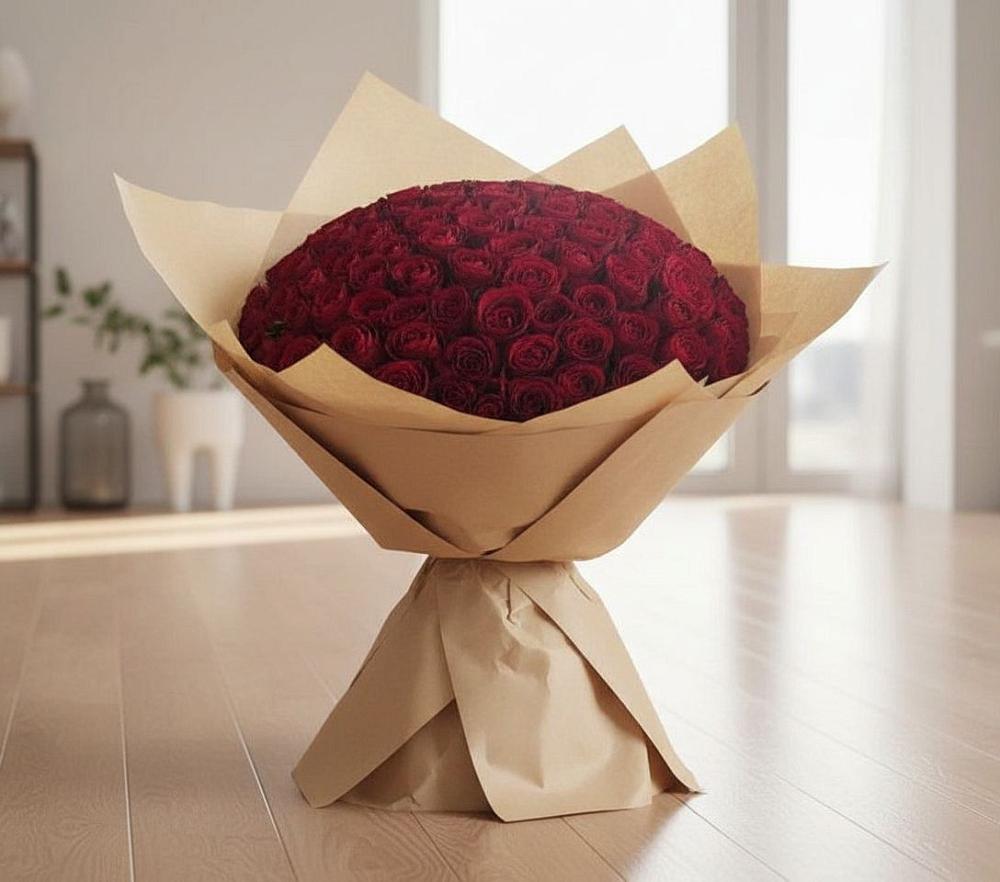 Букет 101 Красная роза в Щекино