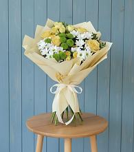 Букет цветов из:  Хризантемы и Розы #REPLACE_PRED# Щекино