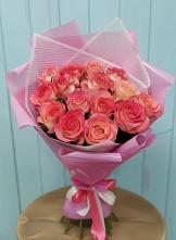 Букет 15 Розовых роз Равель #REPLACE_PRED# Щекино