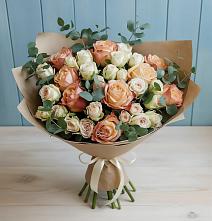 Букет цветов из:  Альстромерии и Розы #REPLACE_PRED# Щекино