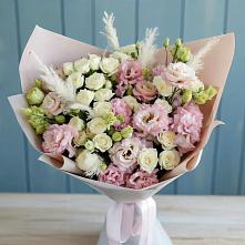 Букет цветов из:  Альстромерии и Розы в Щекино